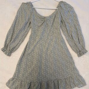 Hollister Floral Smocked Mini Dress - Green